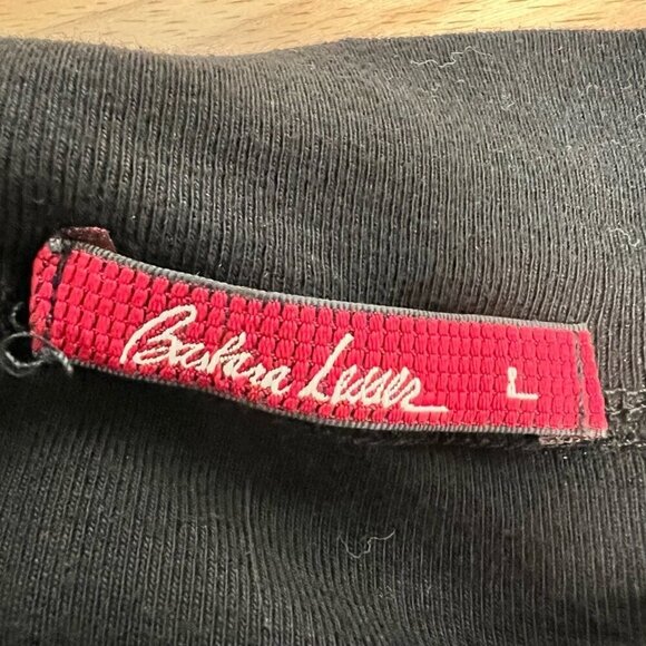 Bashara Lesser Womens Casual Top Black Striped Long Sleeve Modal Blend Large - Picture 9 of 10